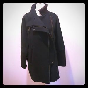 Madewell City Grid coat green and black